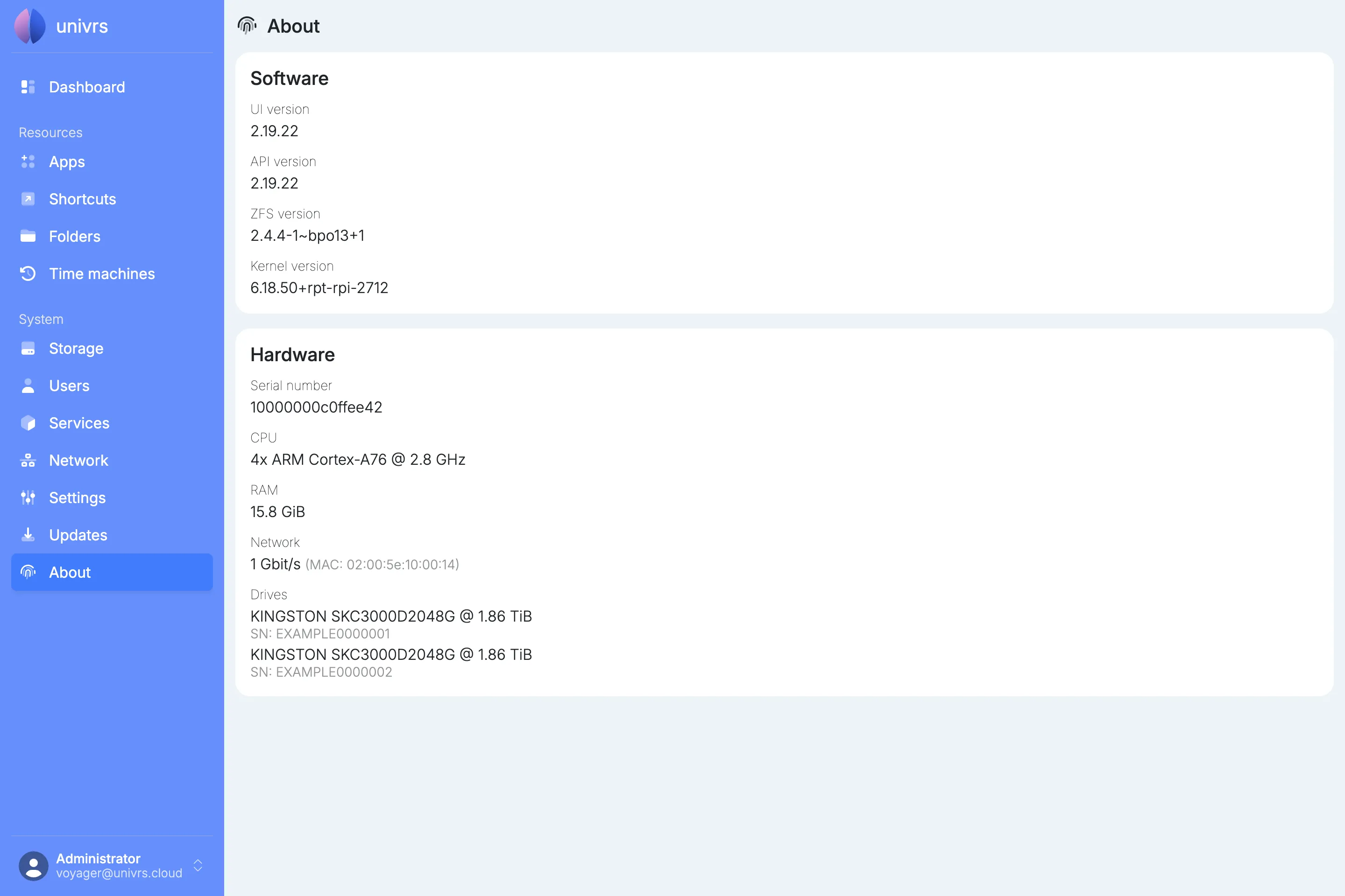 The About page