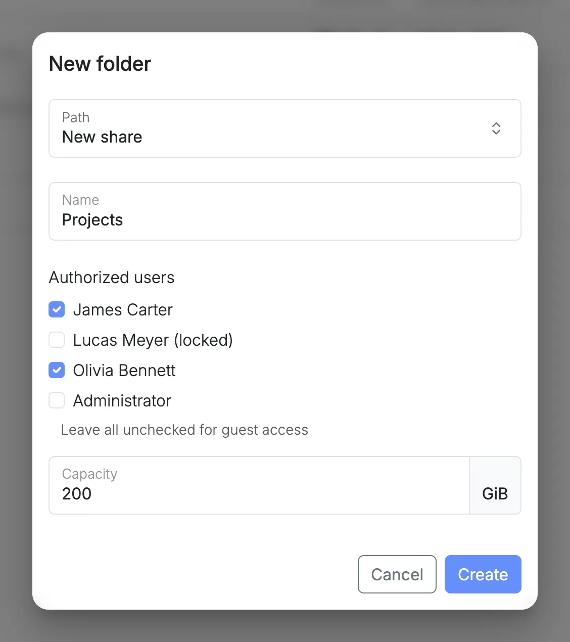 Adding a folder