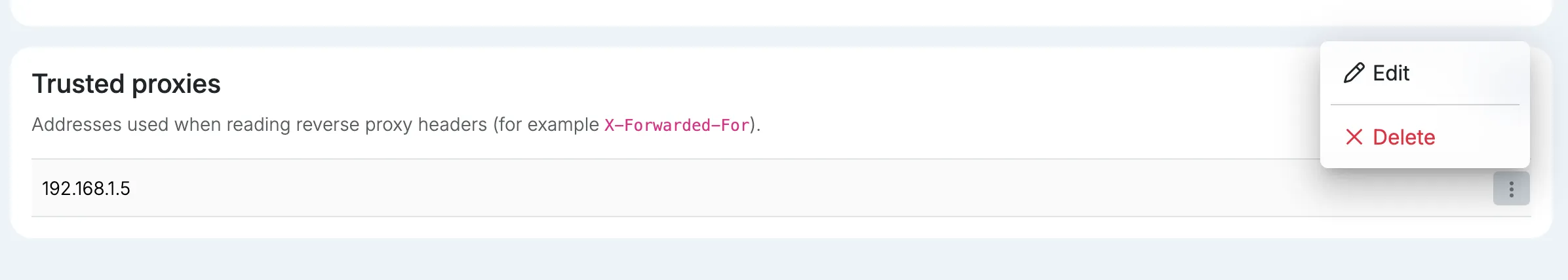 A trusted proxy’s menu