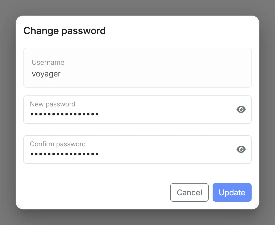 Changing your password