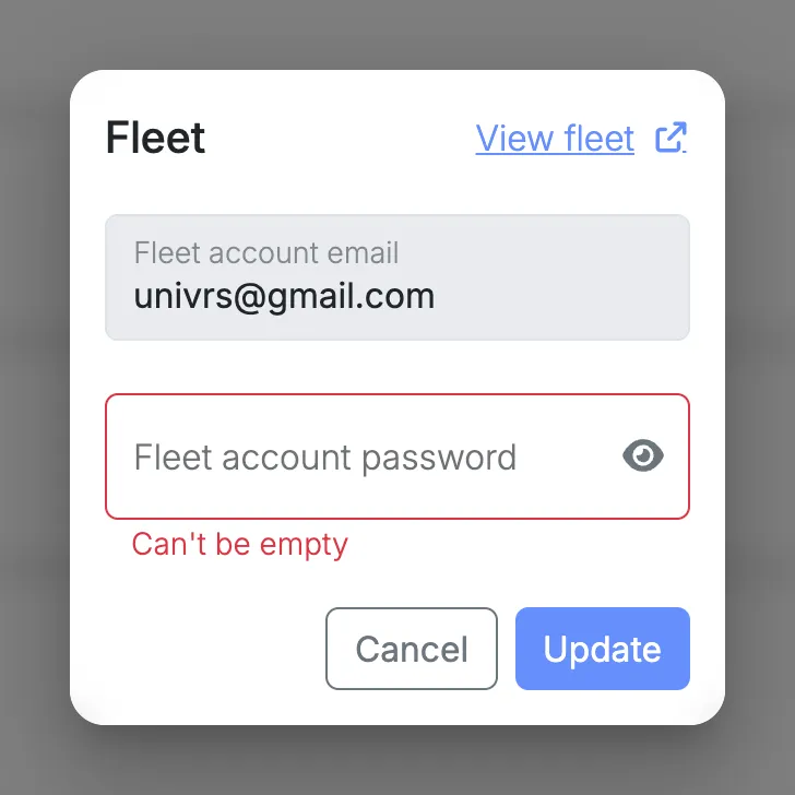 The fleet form