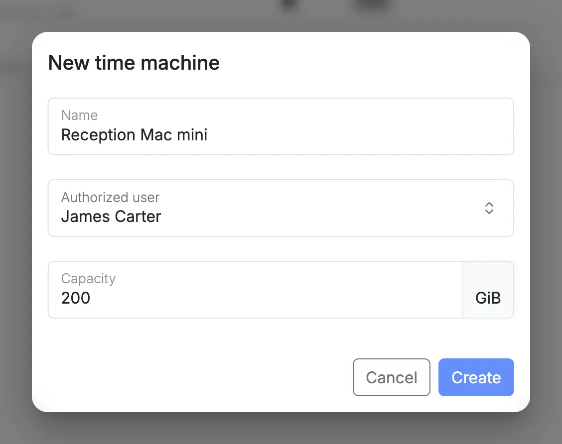 Adding a time machine