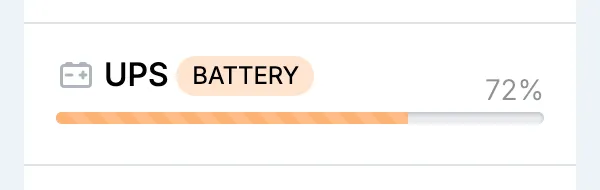 The UPS on battery