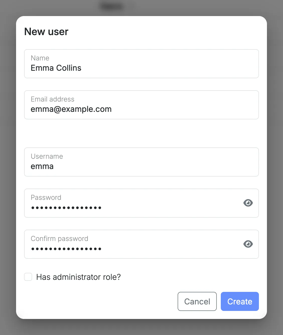 Adding a user